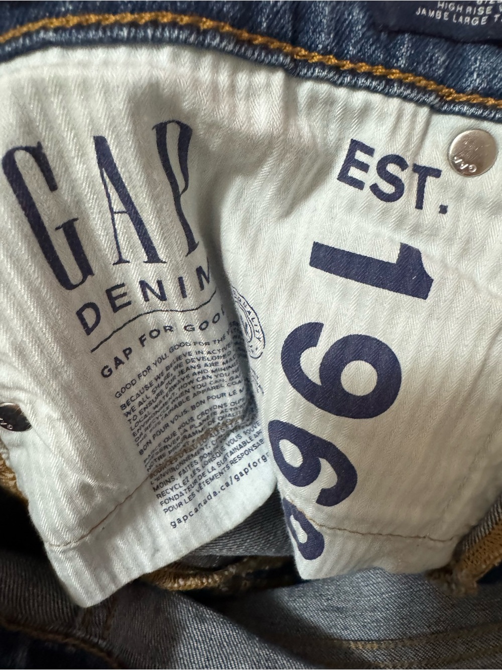 Gap High-Rise Wide Leg Women's Jeans in Dark Blue - Picture 7 of 7